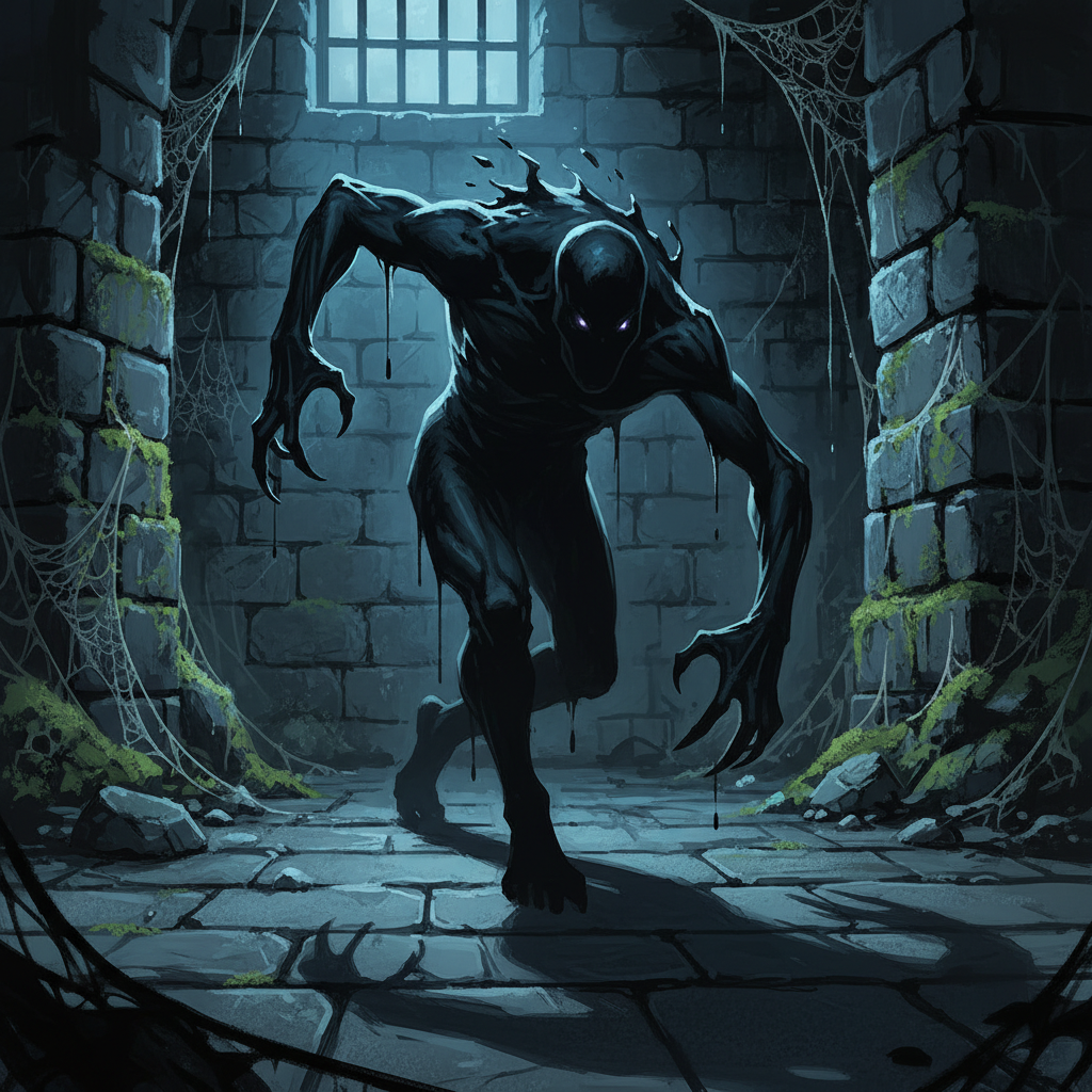 Shadow, original D&D 5e monster artwork by ZapGM