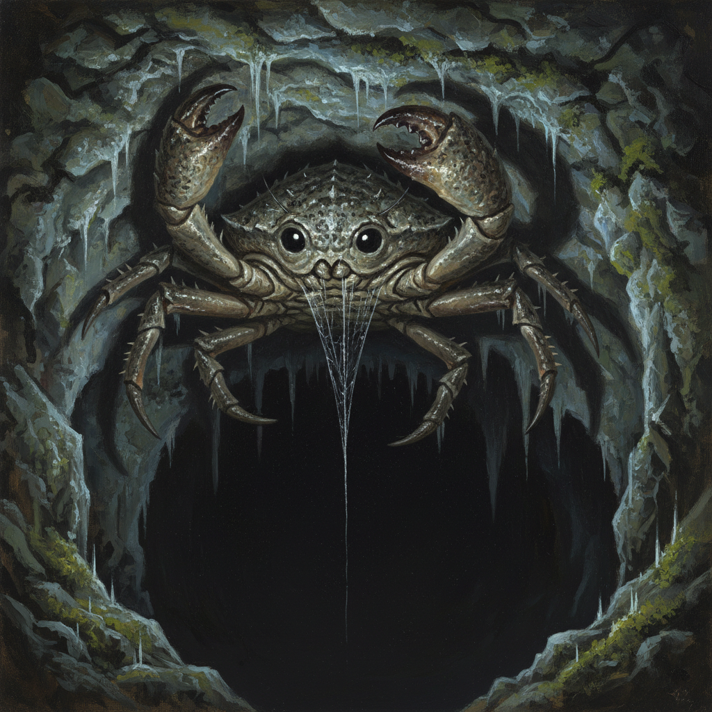 Cave Fisher, original Pathfinder 2e monster artwork by ZapGM