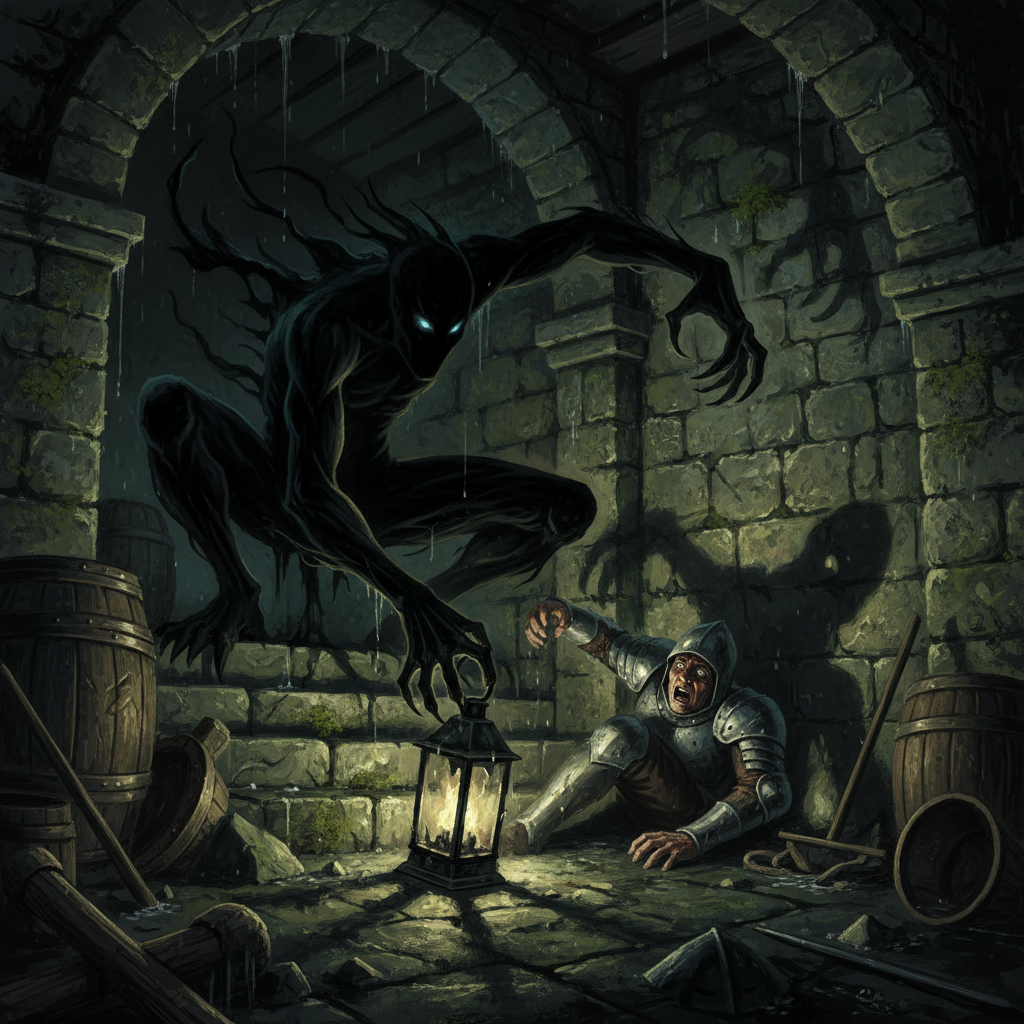 Shadow, original Pathfinder 2e monster artwork by ZapGM