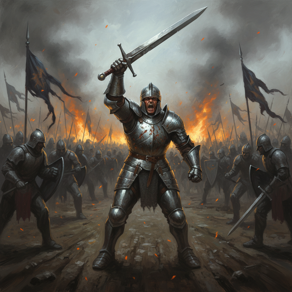 Knight, original D&D 5e monster artwork by ZapGM