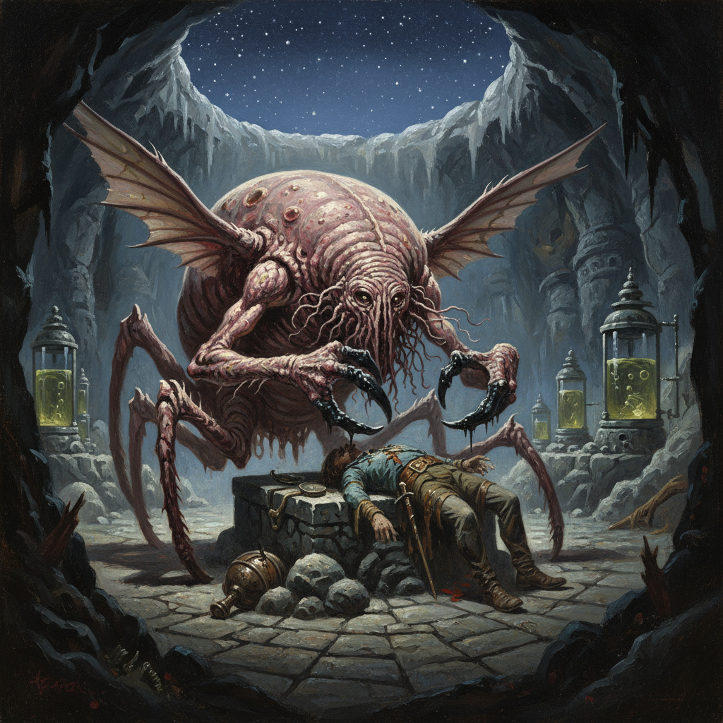 Mi-Go, original Pathfinder 2e monster artwork by ZapGM