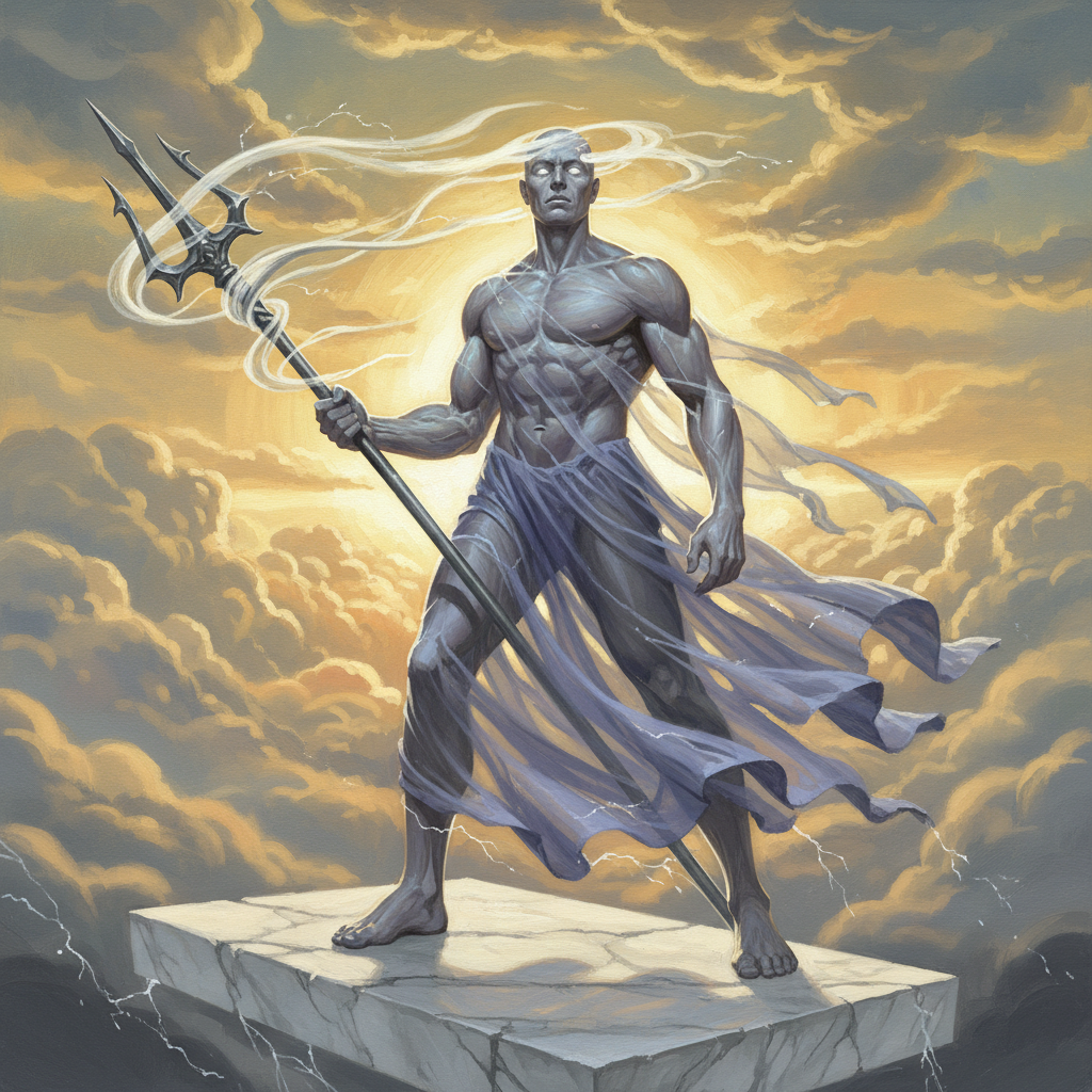 Cloud Giant, original Pathfinder 2e monster artwork by ZapGM