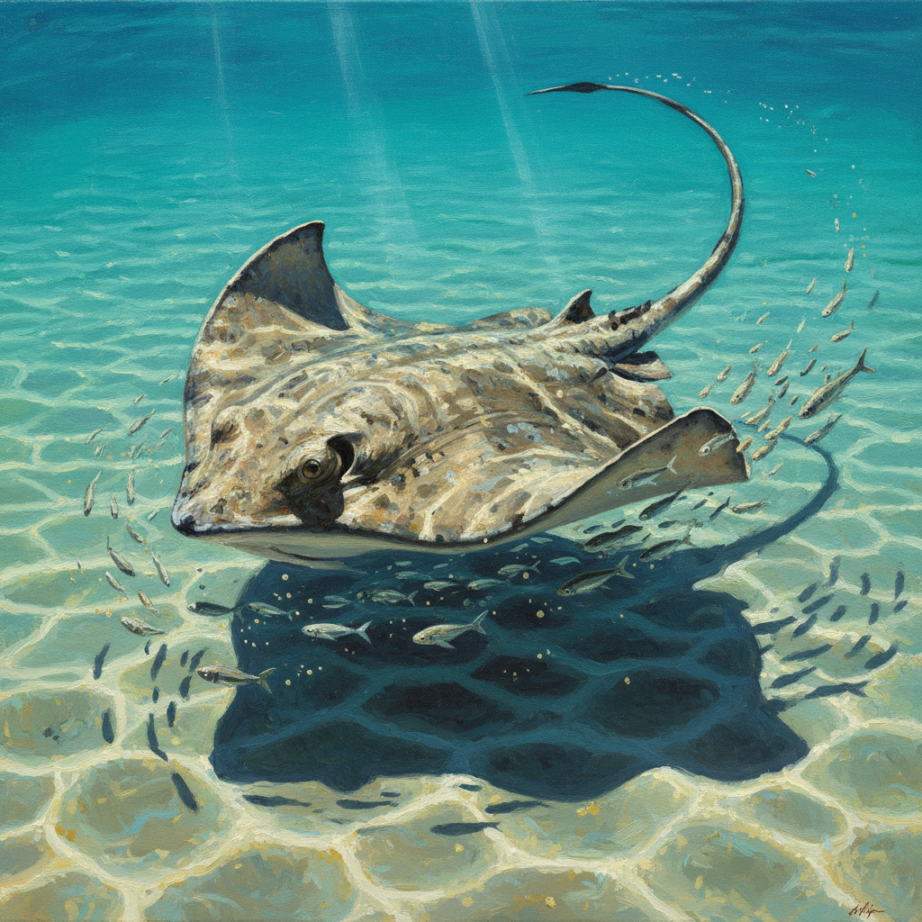 Stingray, original Pathfinder 2e monster artwork by ZapGM