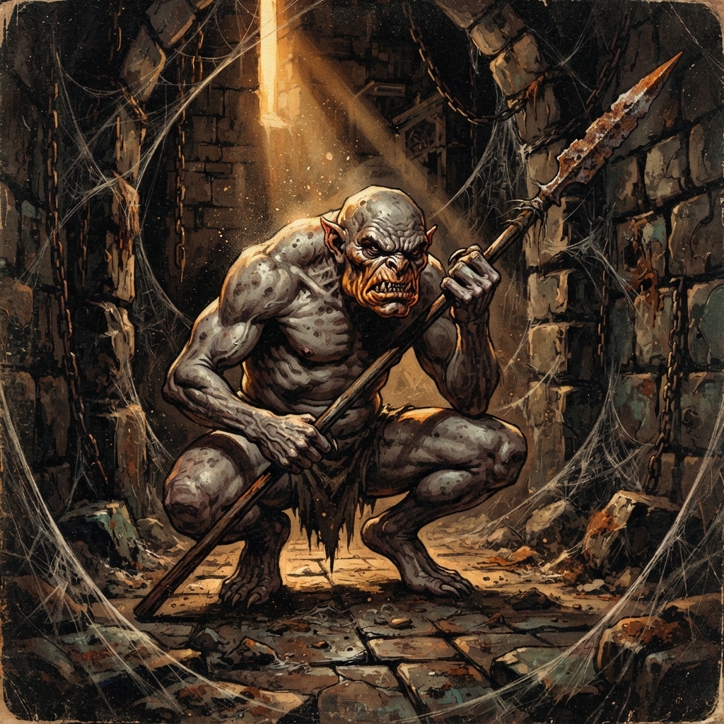 Slothspawn, original Pathfinder 2e monster artwork by ZapGM