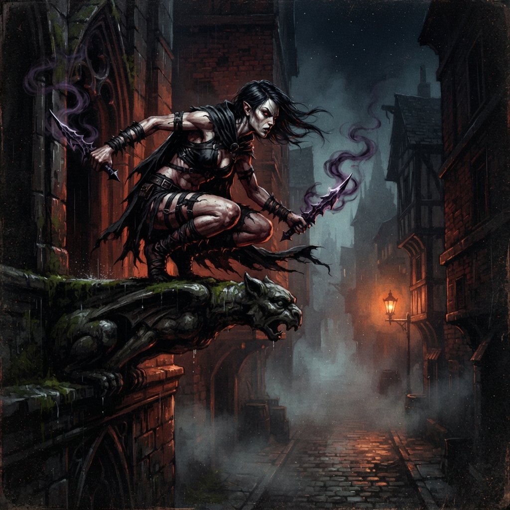 Vampire Familiar, original D&D 5e monster artwork by ZapGM