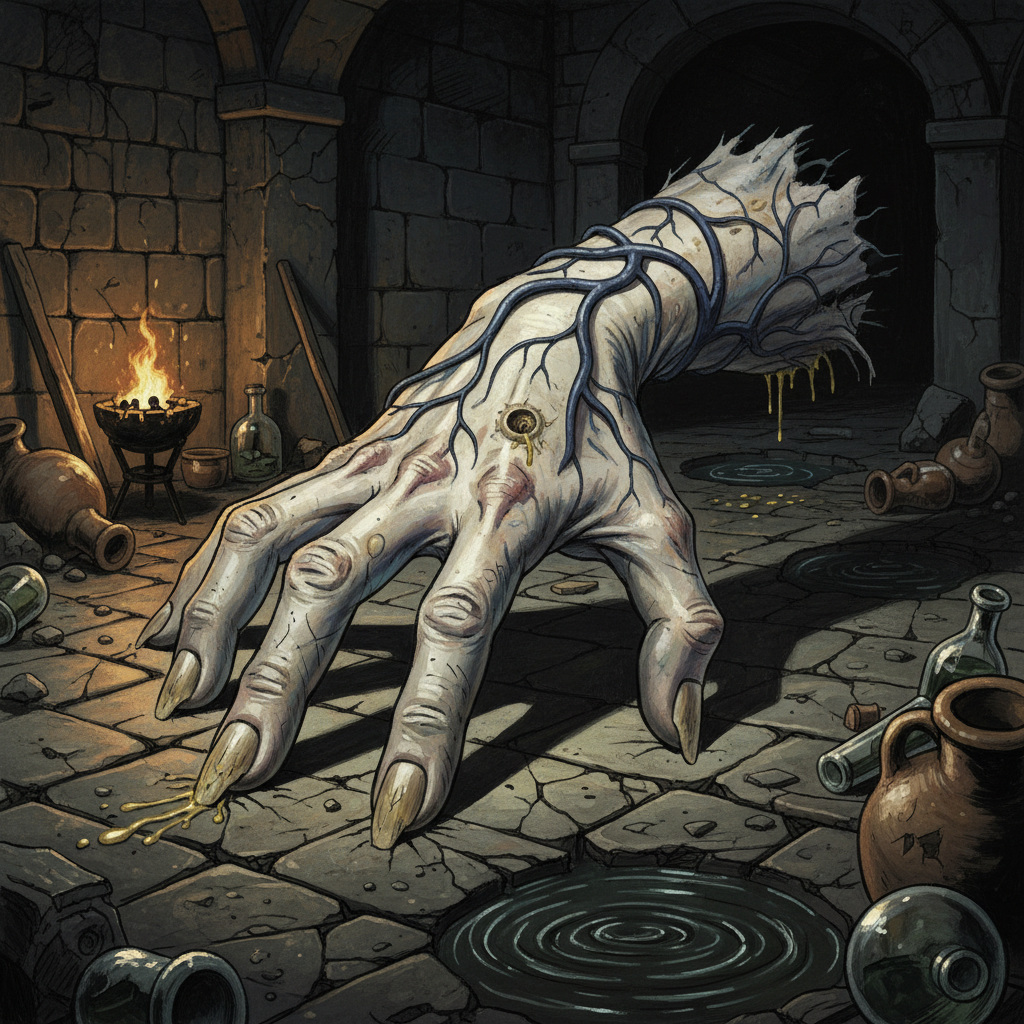 Giant Crawling Hand, original Pathfinder 2e monster artwork by ZapGM