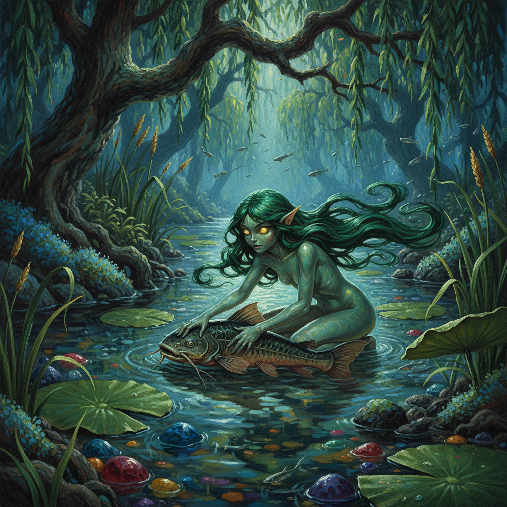 Nixie, original Pathfinder 2e monster artwork by ZapGM