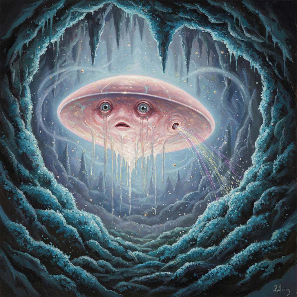 Flumph, original Pathfinder 2e monster artwork by ZapGM