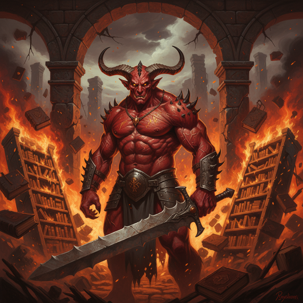 Ceustodaemon, original Pathfinder 2e monster artwork by ZapGM