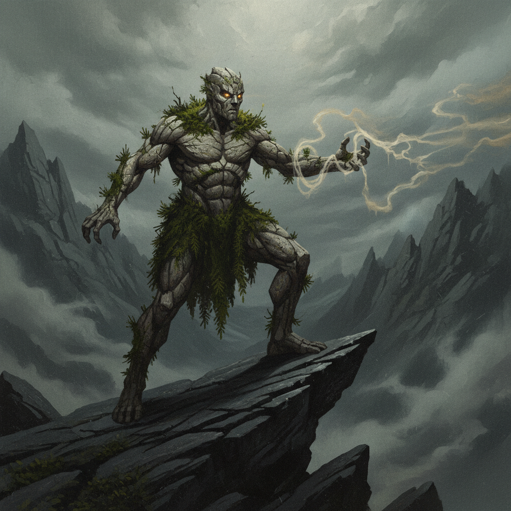 Kovintus Geomancer, original Pathfinder 2e monster artwork by ZapGM