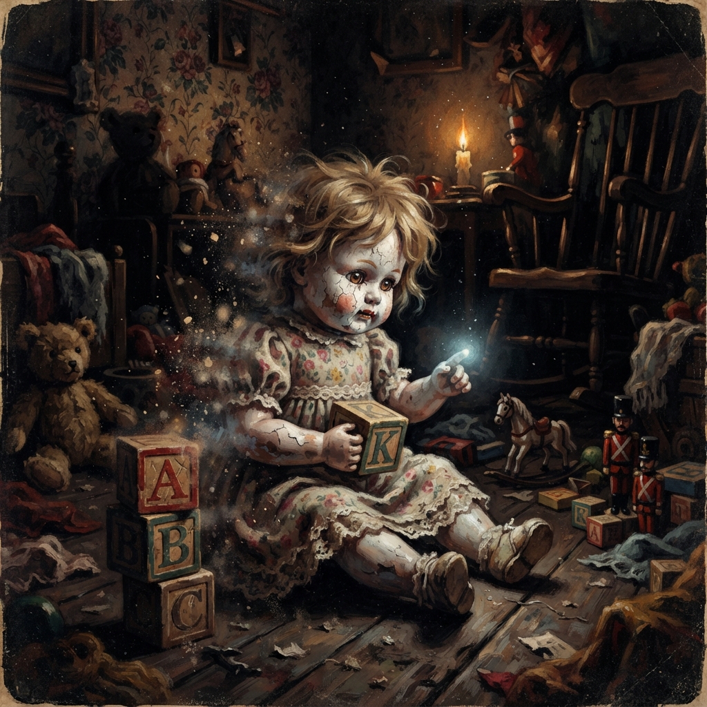 Soulbound Doll (Timid), original Pathfinder 2e monster artwork by ZapGM