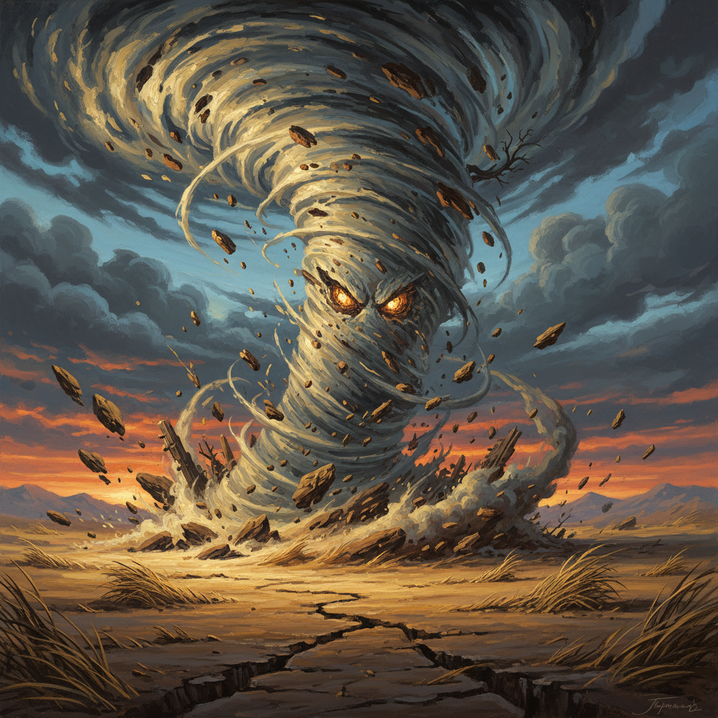 Air Elemental, original D&D 5e monster artwork by ZapGM