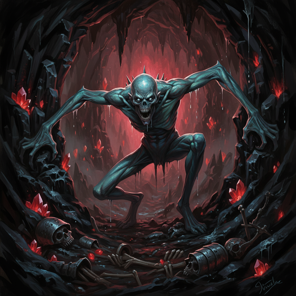 Petitioner (Dead Vault), original Pathfinder 2e monster artwork by ZapGM