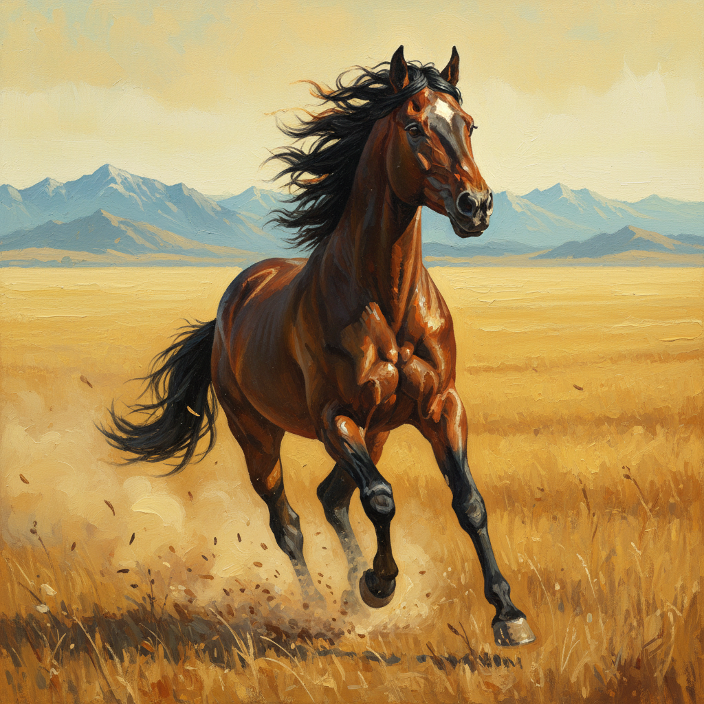Riding Horse, original Pathfinder 2e monster artwork by ZapGM