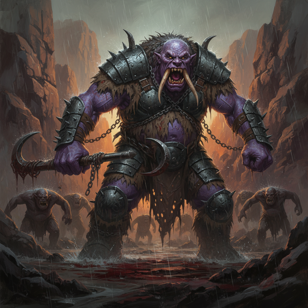 Ogre Boss, original Pathfinder 2e monster artwork by ZapGM