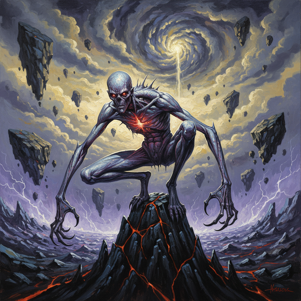 Petitioner (Abyss), original Pathfinder 2e monster artwork by ZapGM