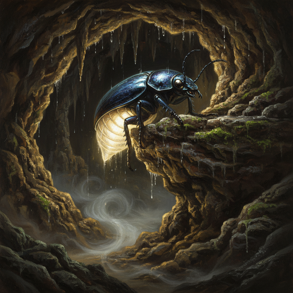 Flash Beetle, original Pathfinder 2e monster artwork by ZapGM