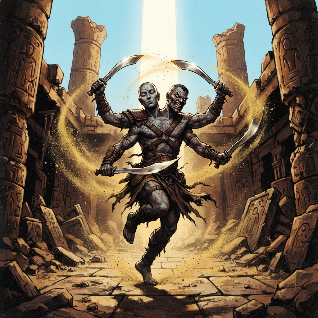 Hārakasura, original Pathfinder 2e monster artwork by ZapGM