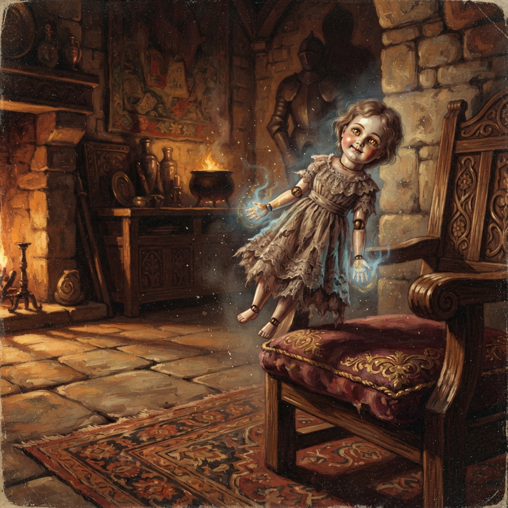 Soulbound Doll (Calm), original Pathfinder 2e monster artwork by ZapGM