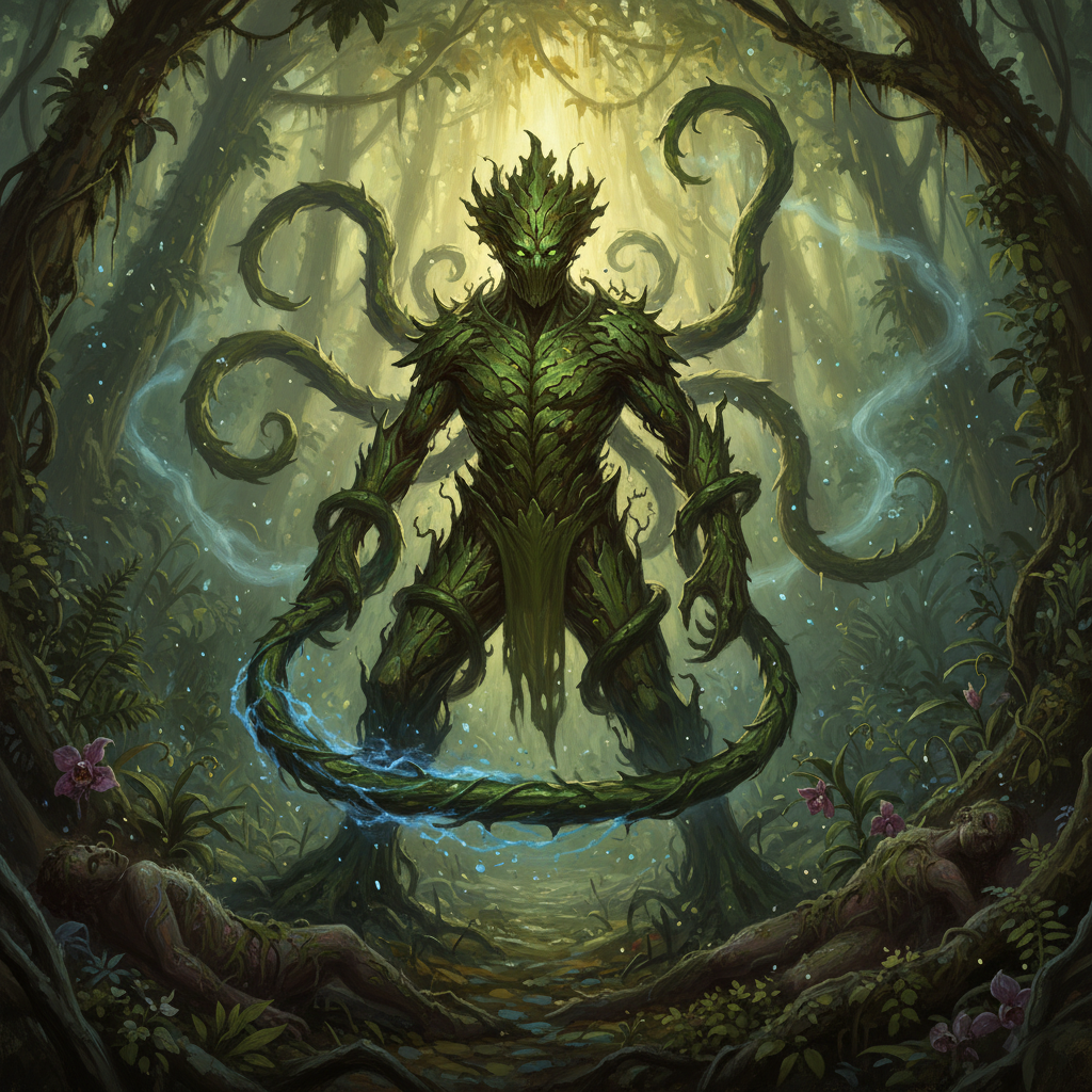 Green Man, original Pathfinder 2e monster artwork by ZapGM