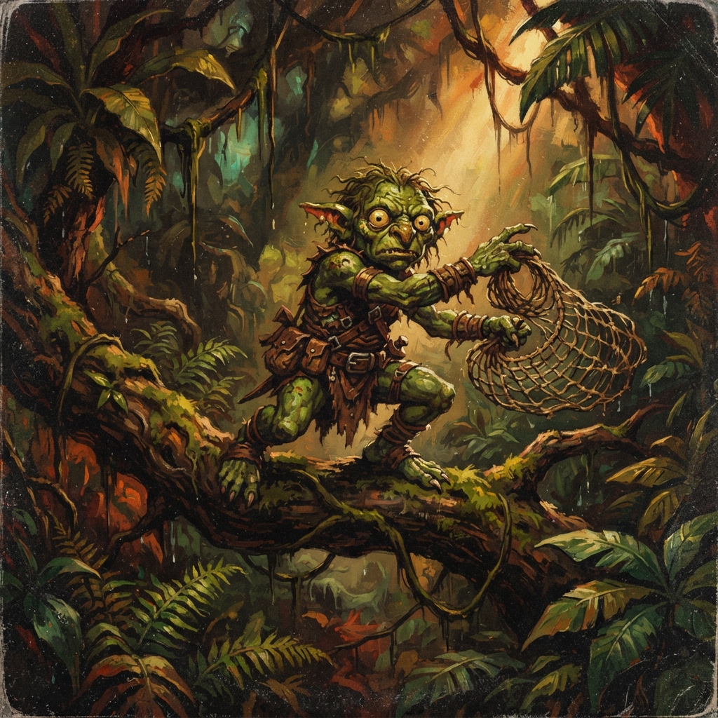 Tripkee Scout, original Pathfinder 2e monster artwork by ZapGM