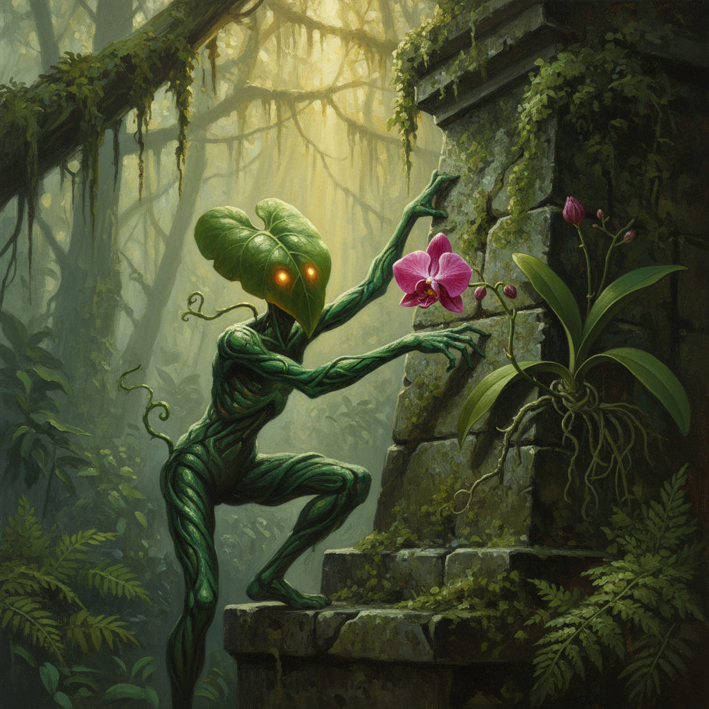 Vine Leshy, original Pathfinder 2e monster artwork by ZapGM