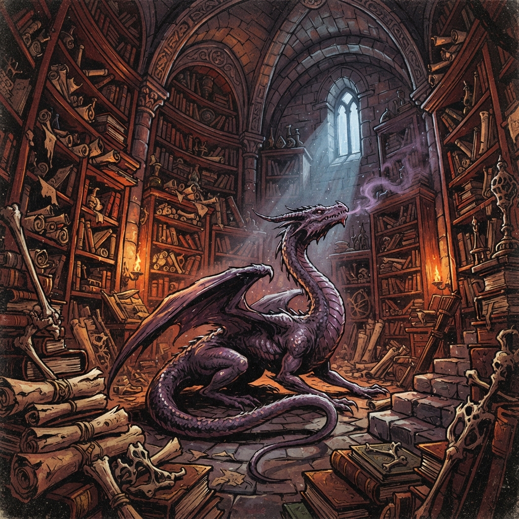Whisper Dragon (Young, Spellcaster), original Pathfinder 2e monster artwork by ZapGM