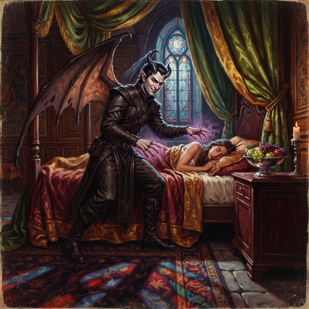 Incubus, original D&D 5e monster artwork by ZapGM