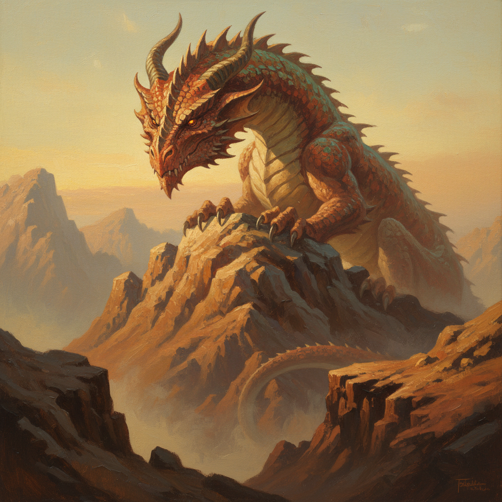 Ancient Copper Dragon, original D&D 5e monster artwork by ZapGM