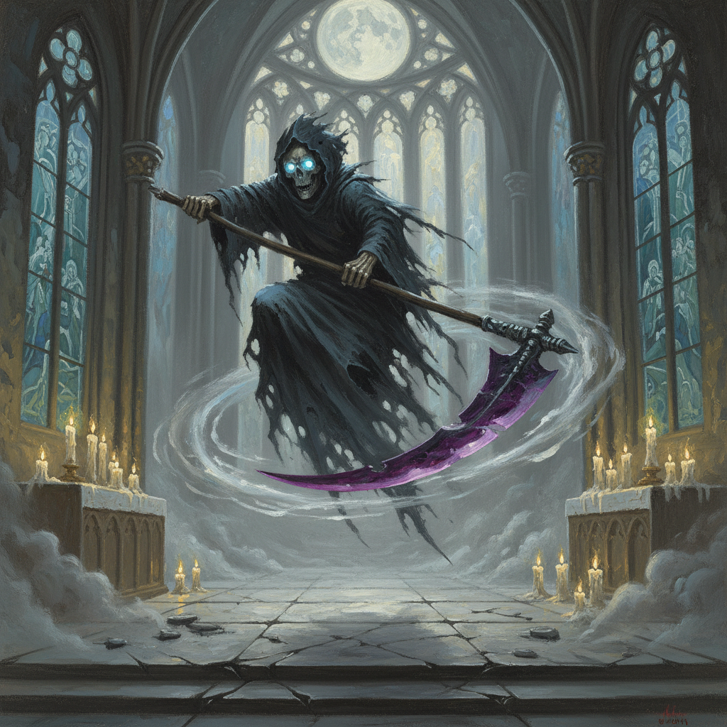 Lesser Death, original Pathfinder 2e monster artwork by ZapGM