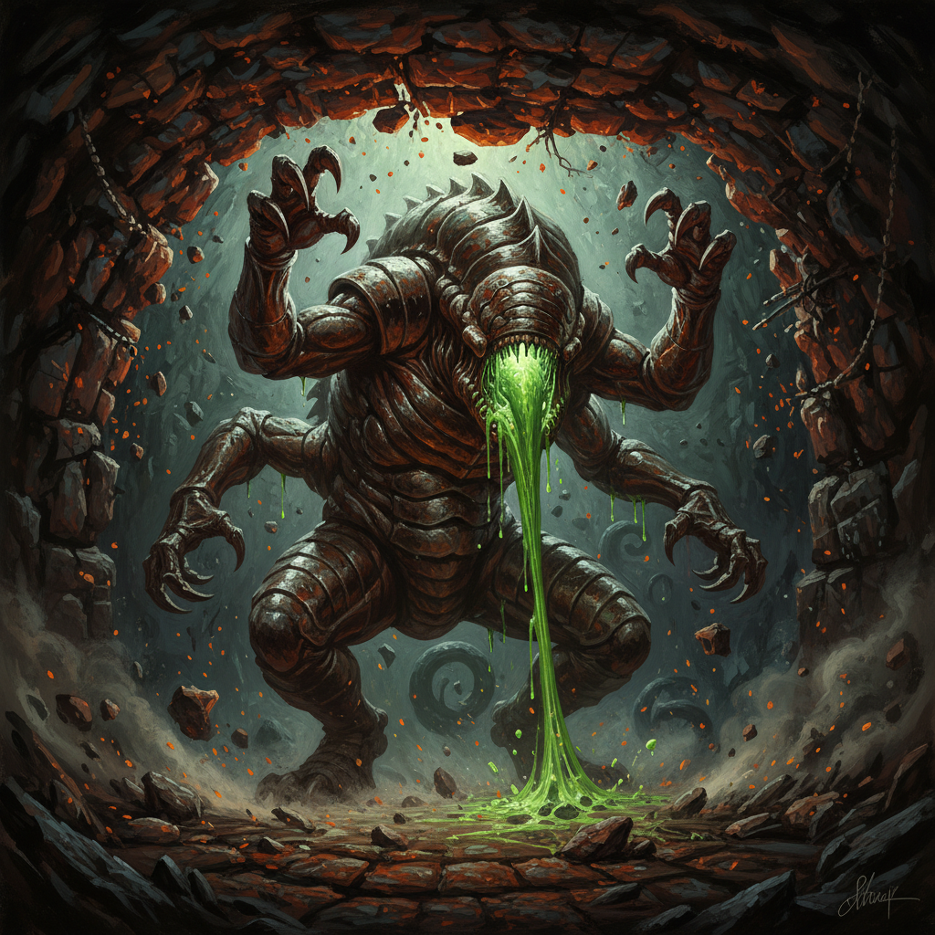 Shuln, original Pathfinder 2e monster artwork by ZapGM