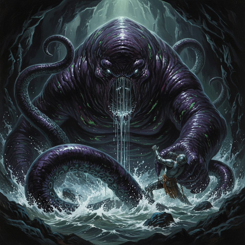 Shoggti, original Pathfinder 2e monster artwork by ZapGM