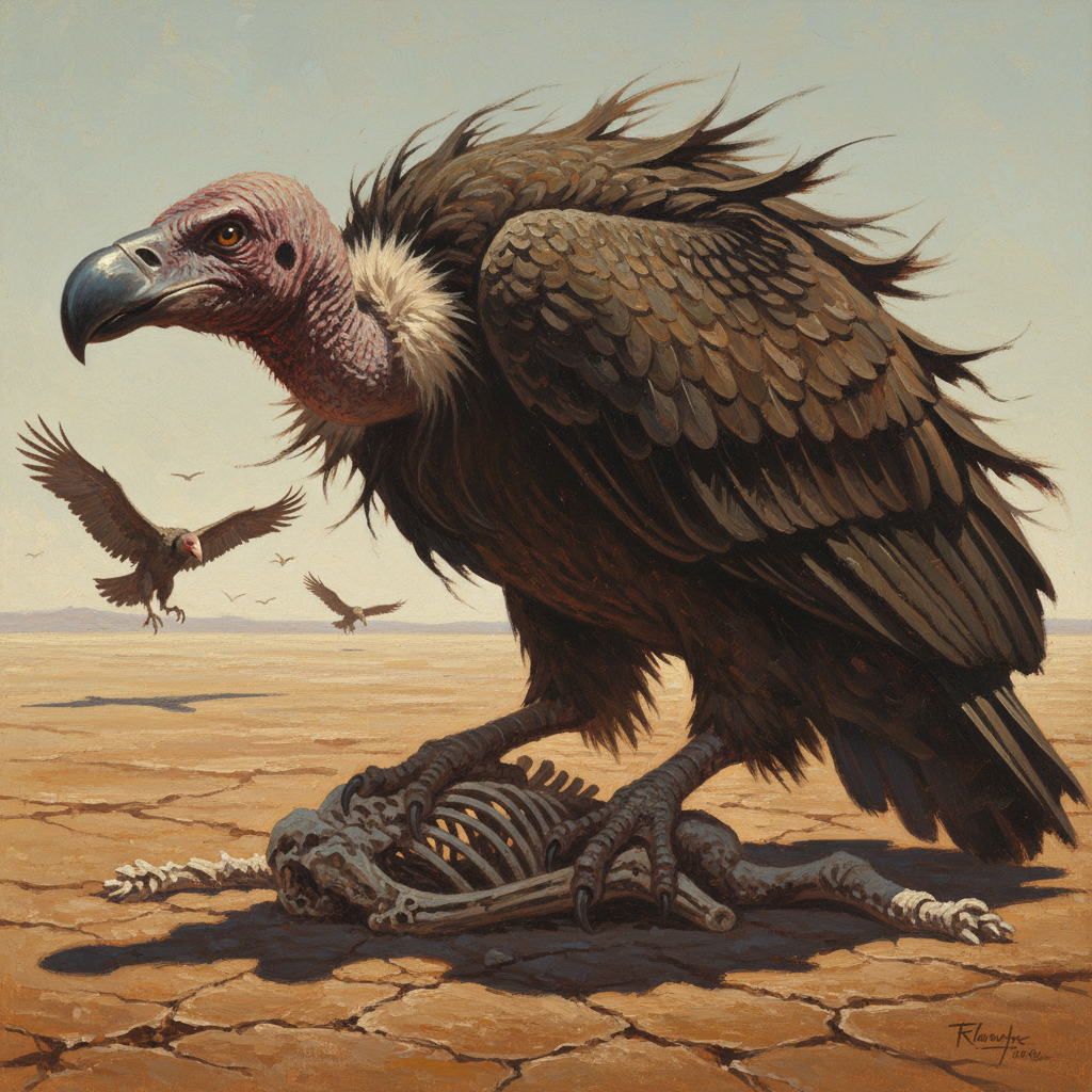 Vulture, original D&D 5e monster artwork by ZapGM