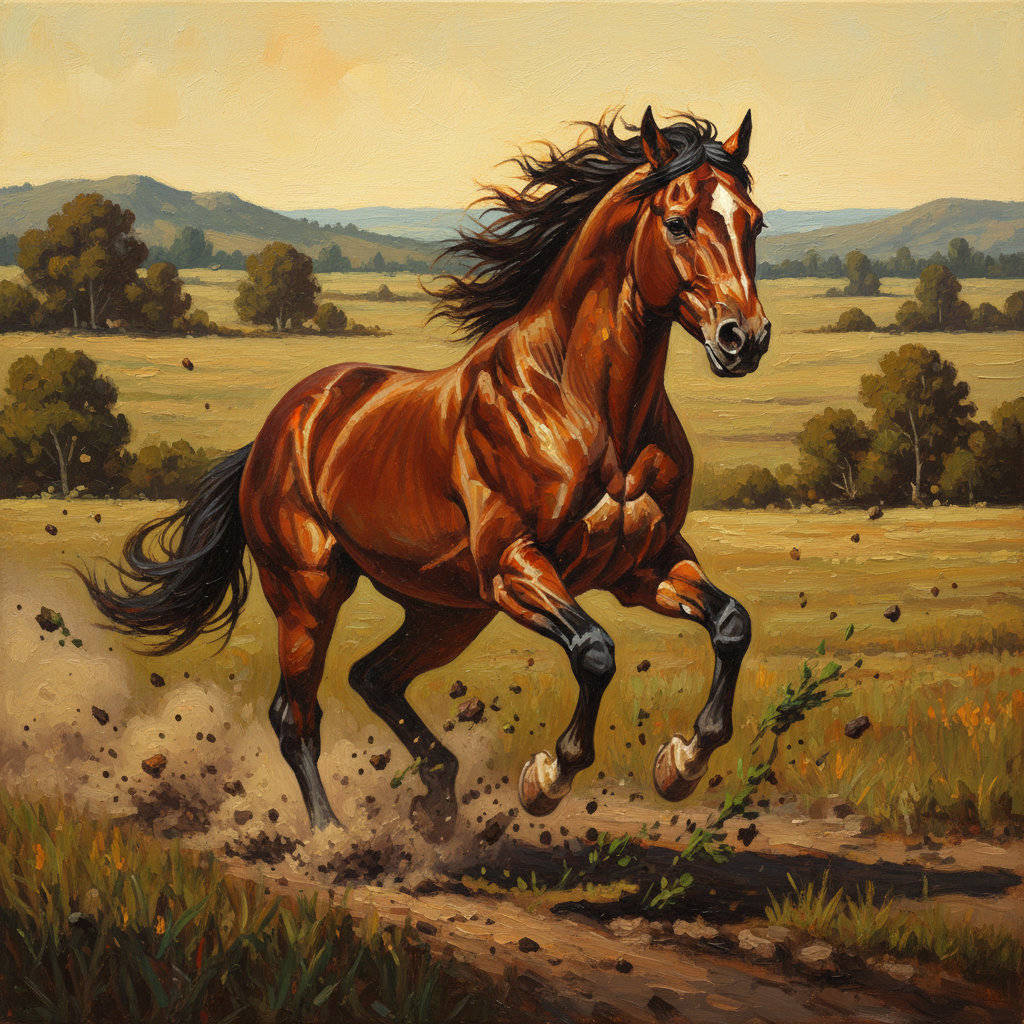 Riding Horse, original D&D 5e monster artwork by ZapGM
