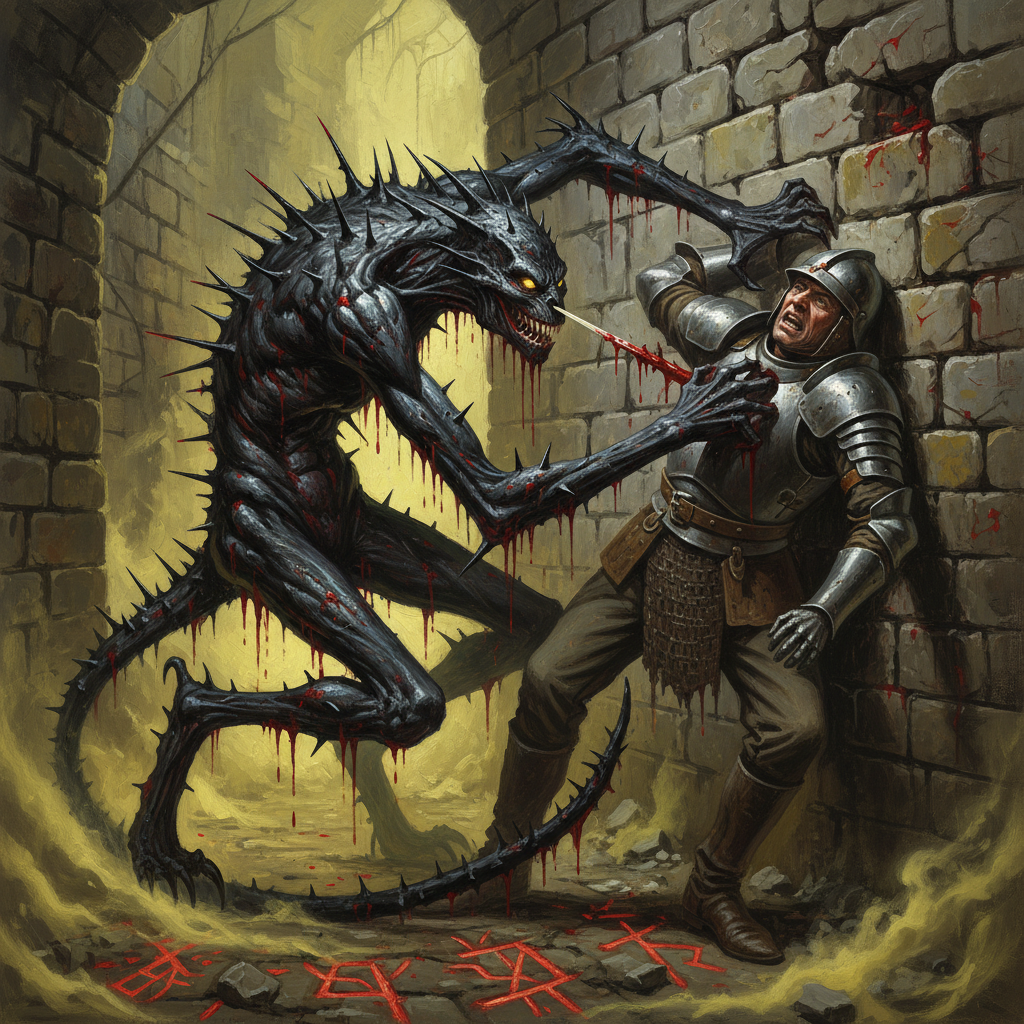 Hamatula, original Pathfinder 2e monster artwork by ZapGM