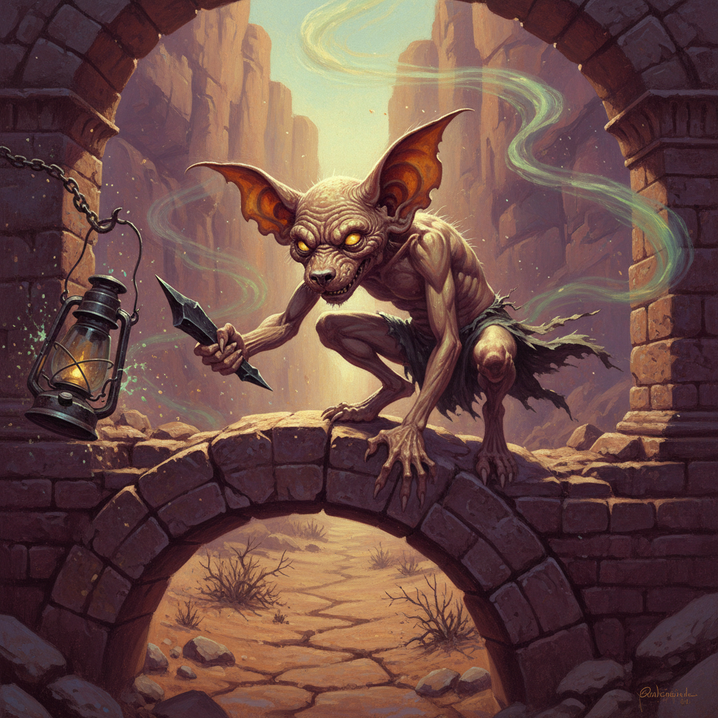 Pugwampi, original Pathfinder 2e monster artwork by ZapGM