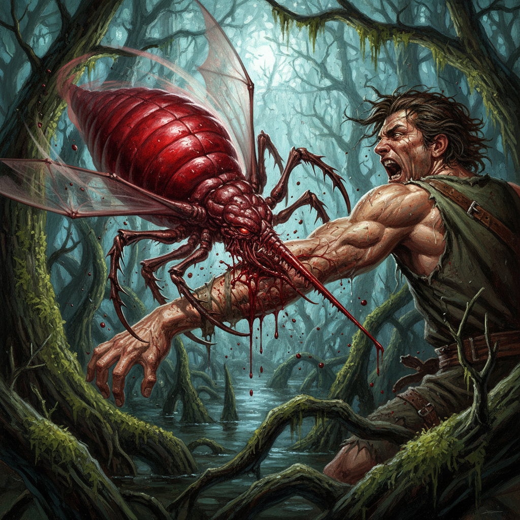 Bloodseeker, original Pathfinder 2e monster artwork by ZapGM
