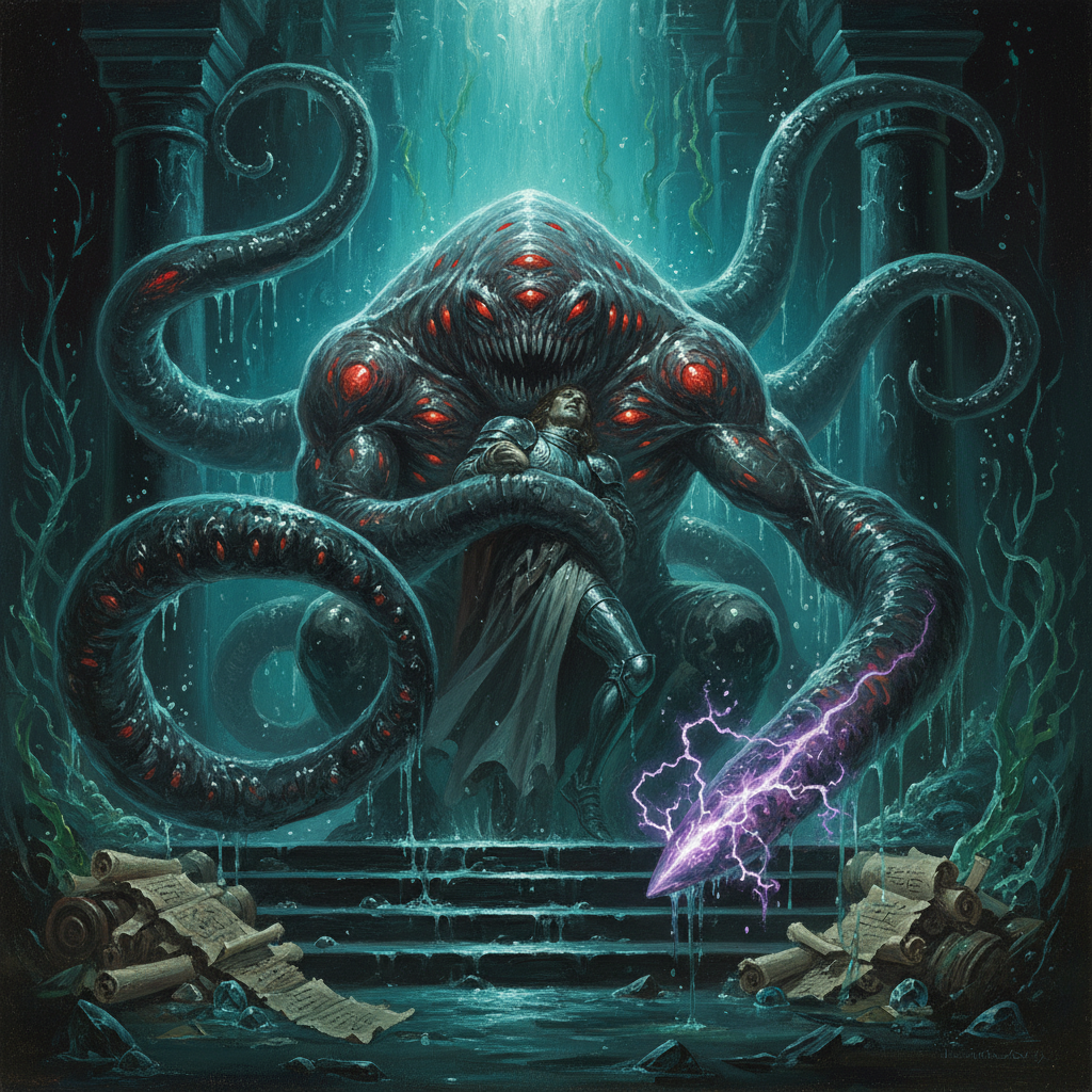 Veiled Master, original Pathfinder 2e monster artwork by ZapGM