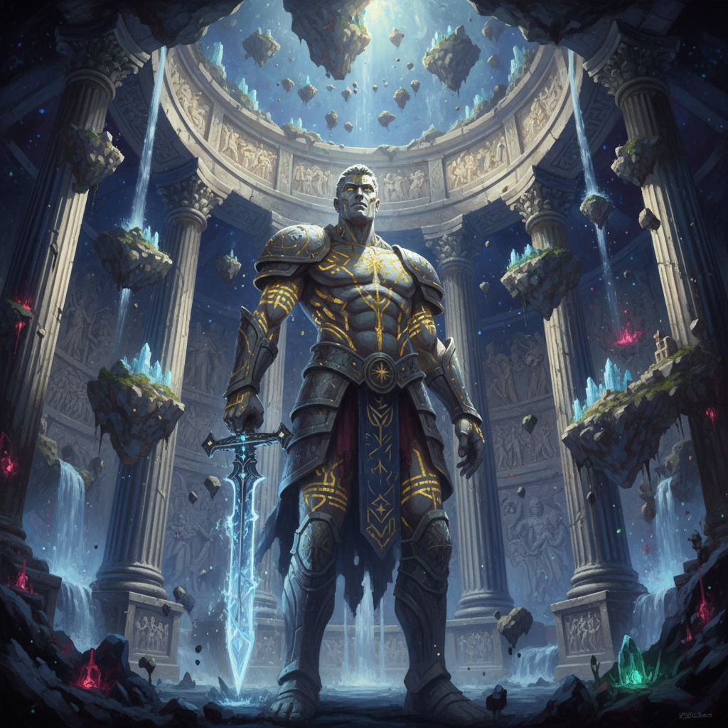 Elysian Titan, original Pathfinder 2e monster artwork by ZapGM