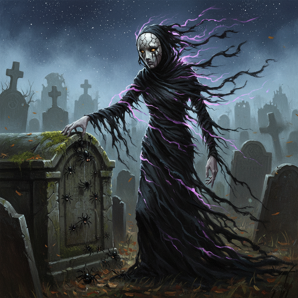 Morrigna, original Pathfinder 2e monster artwork by ZapGM