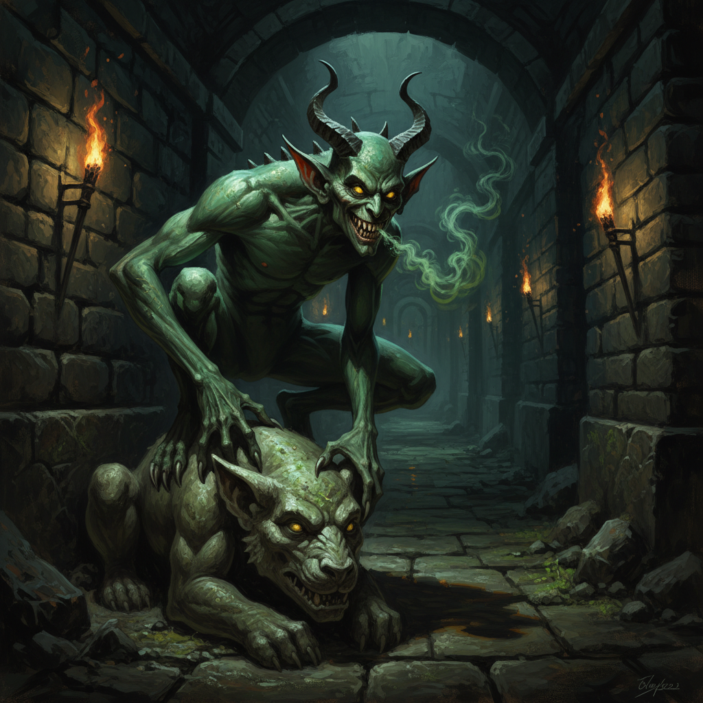 Quasit, original D&D 5e monster artwork by ZapGM
