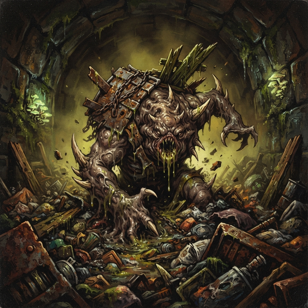 Larval Ofalth, original Pathfinder 2e monster artwork by ZapGM