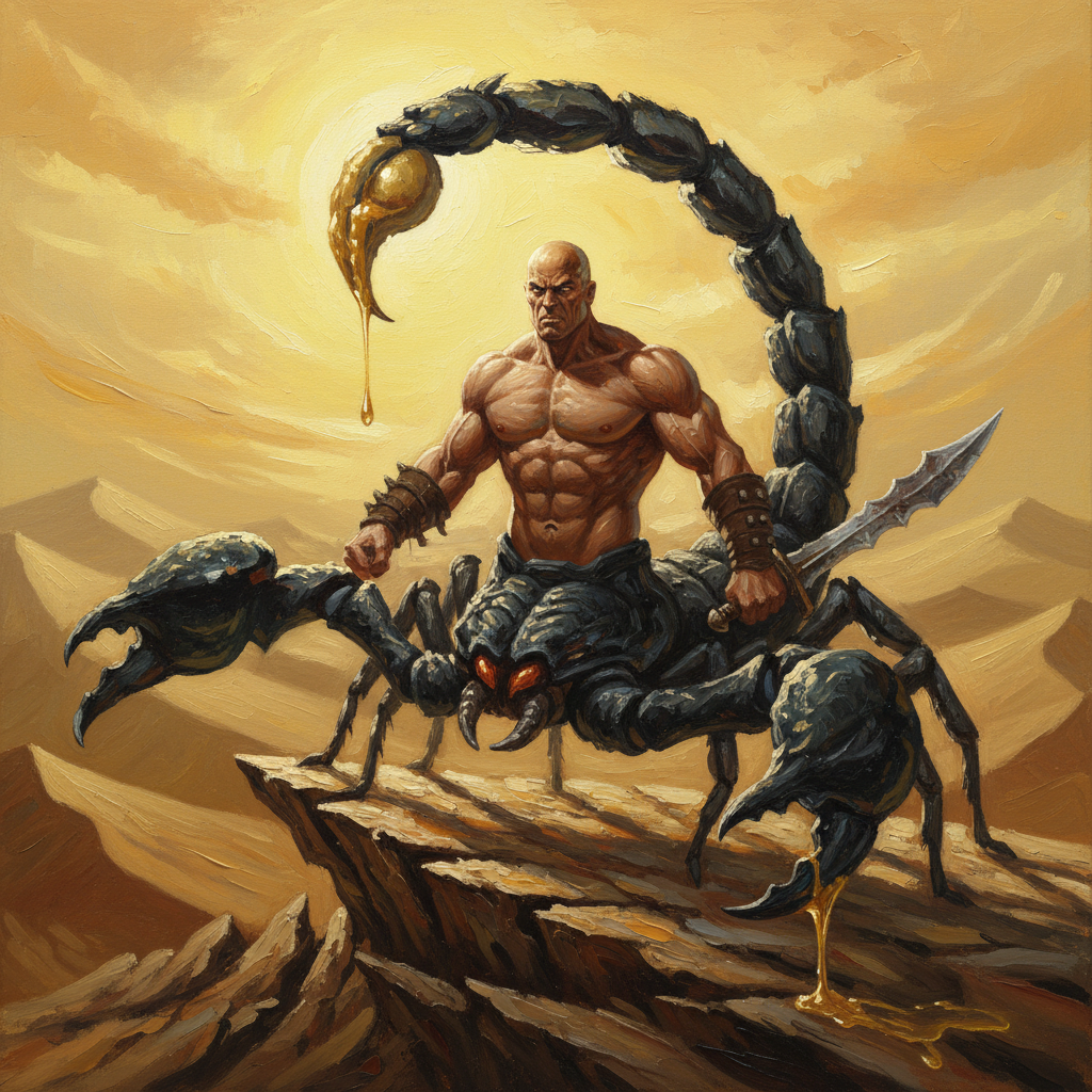 Girtablilu Sentry, original Pathfinder 2e monster artwork by ZapGM