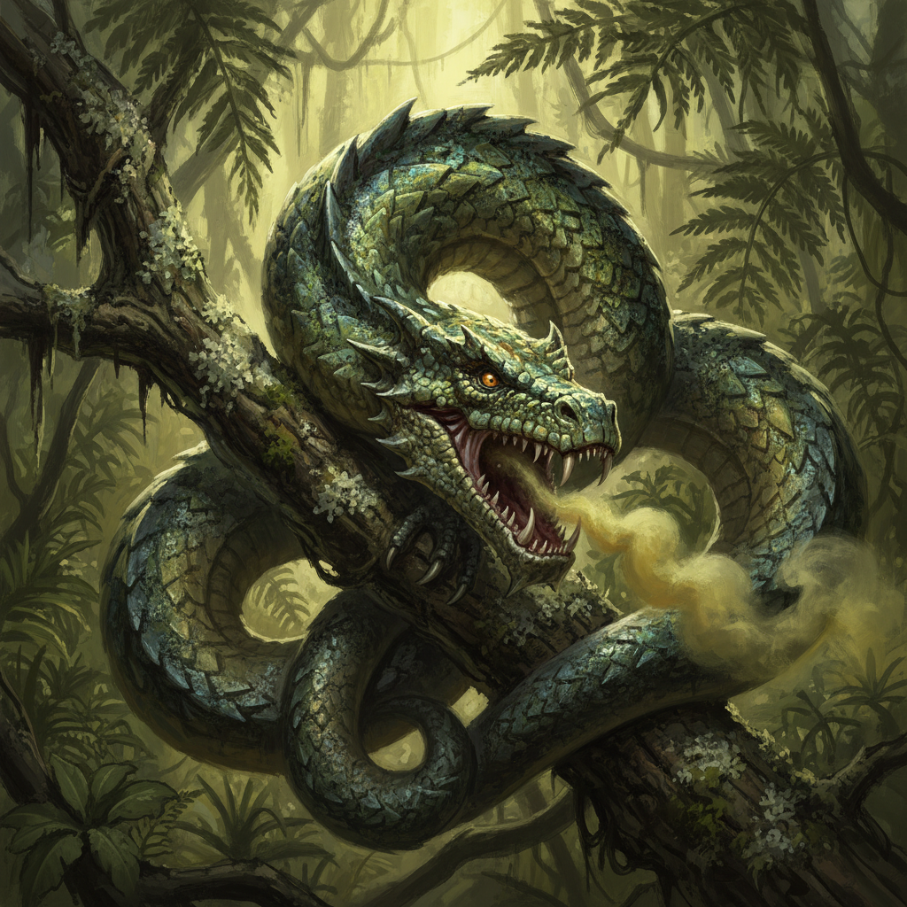 Tatzlwyrm, original Pathfinder 2e monster artwork by ZapGM