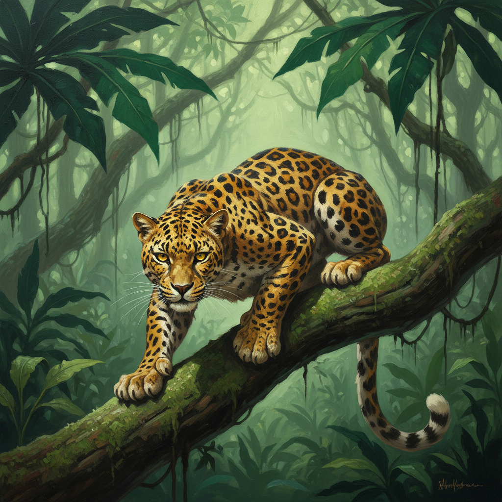 Leopard, original Pathfinder 2e monster artwork by ZapGM