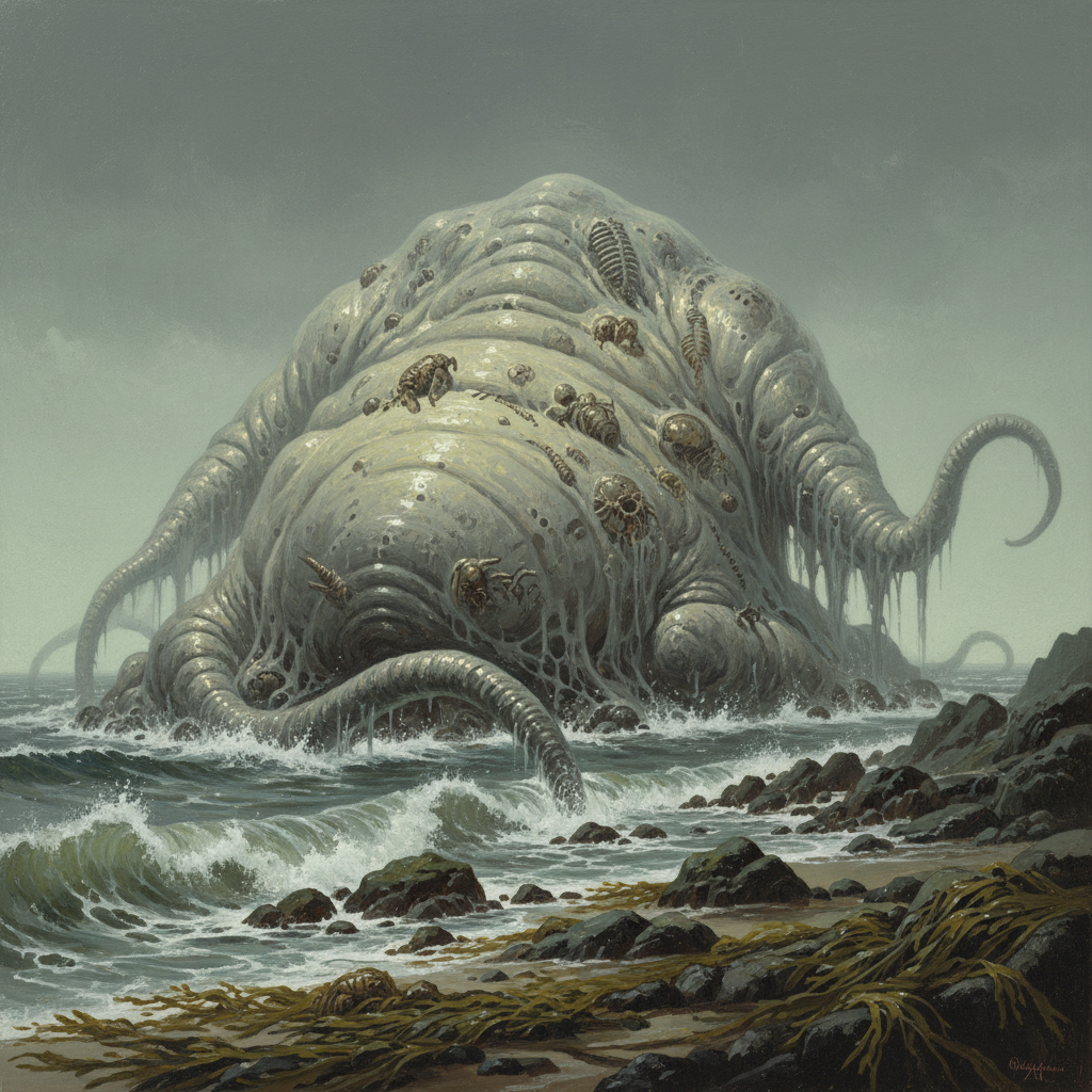 Globster, original Pathfinder 2e monster artwork by ZapGM