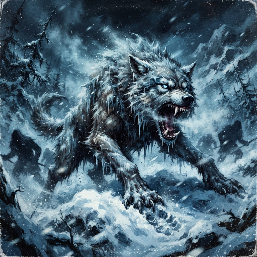 Witchwarg, original Pathfinder 2e monster artwork by ZapGM