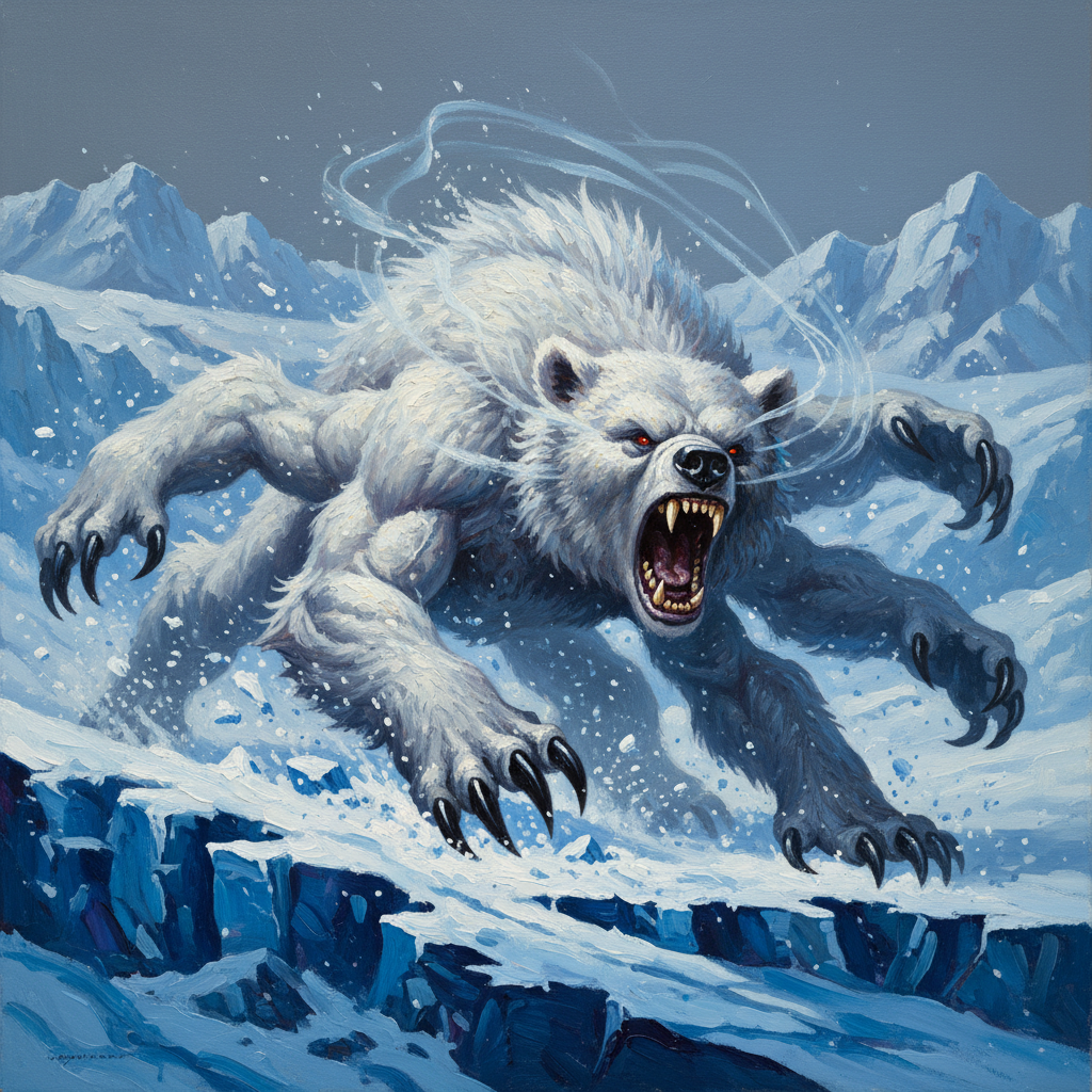 Kokogiak, original Pathfinder 2e monster artwork by ZapGM