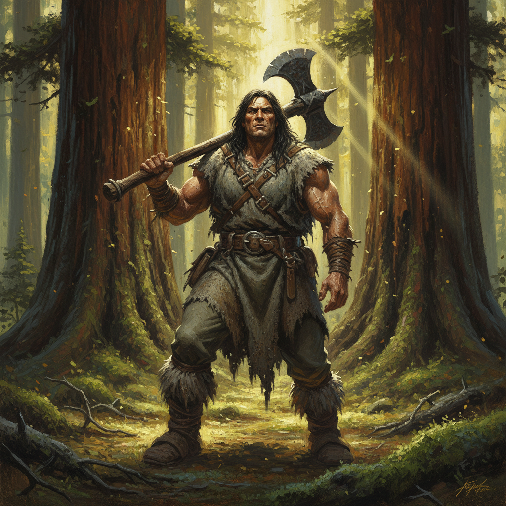 Werebear, Human Form, original D&D 5e monster artwork by ZapGM