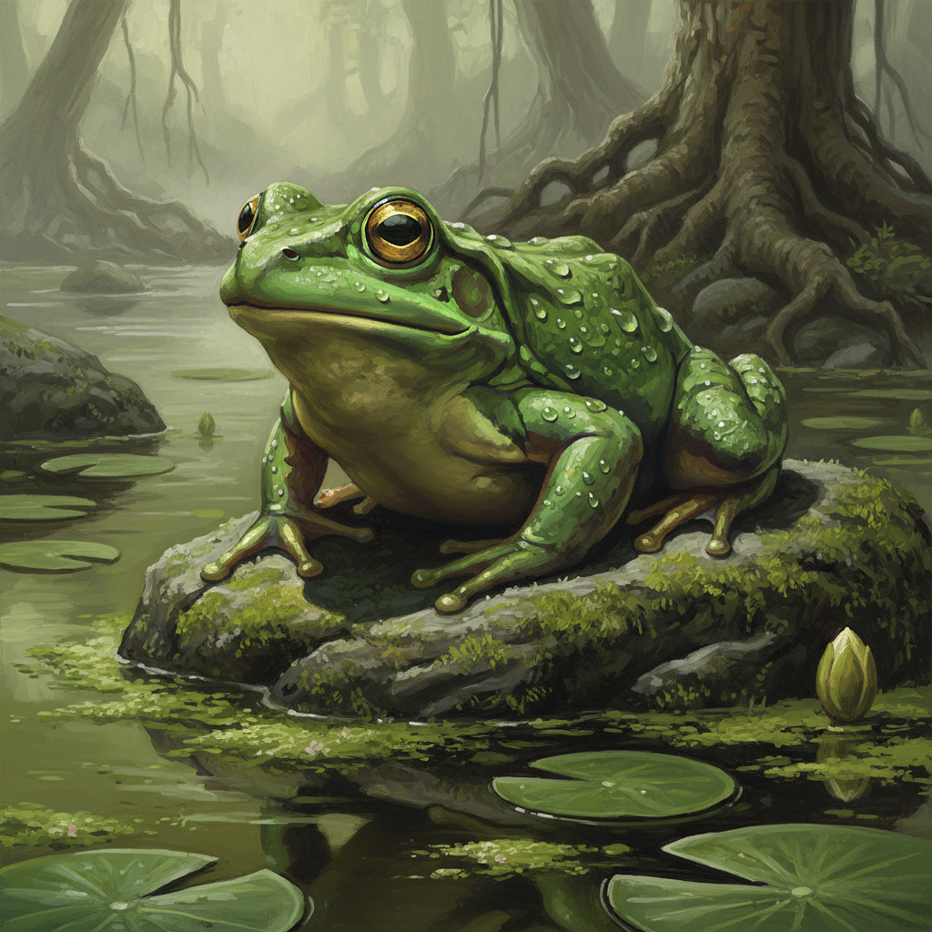 Frog, original D&D 5e monster artwork by ZapGM